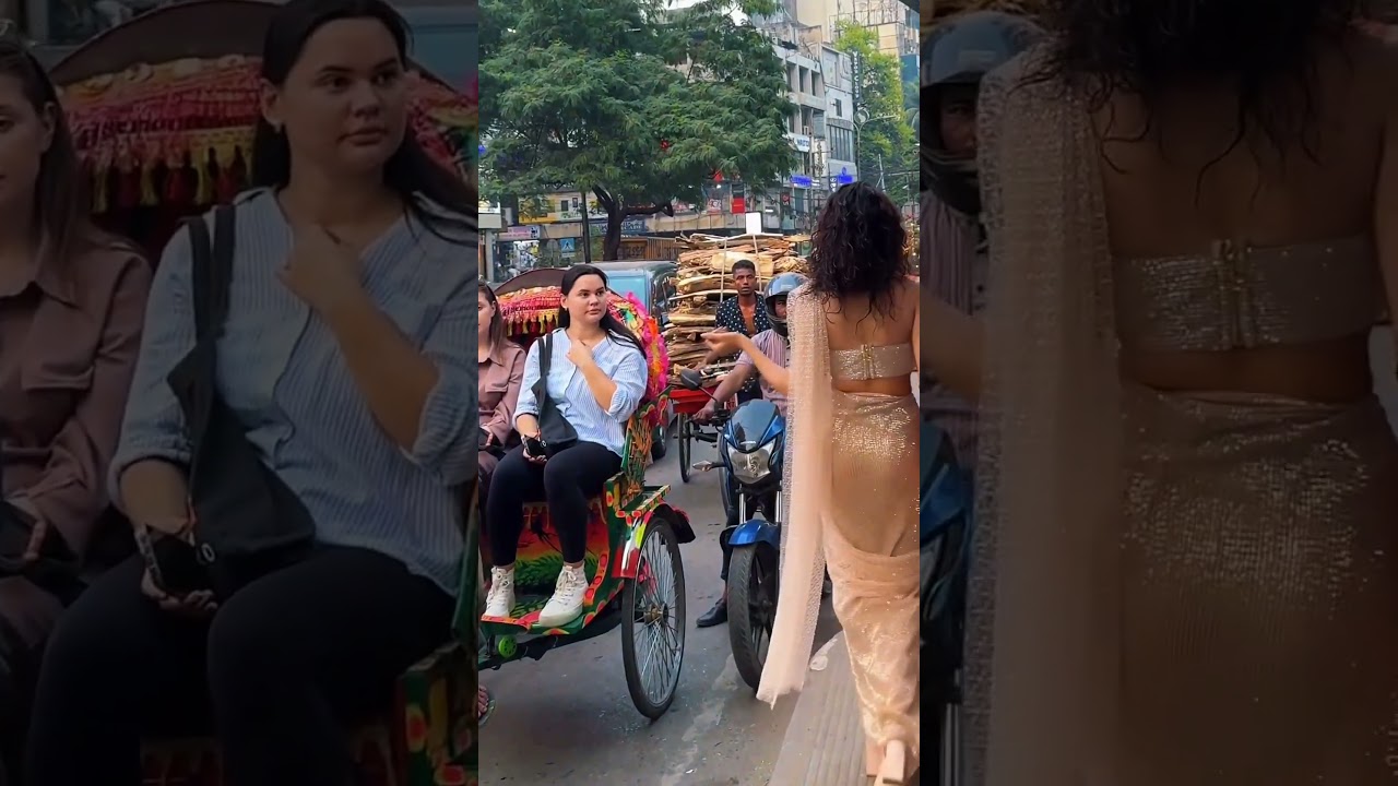 Old man just saw 8K beauty with 90s mindset! 😂 viral Russian girl Monica kabir in #bangladesh