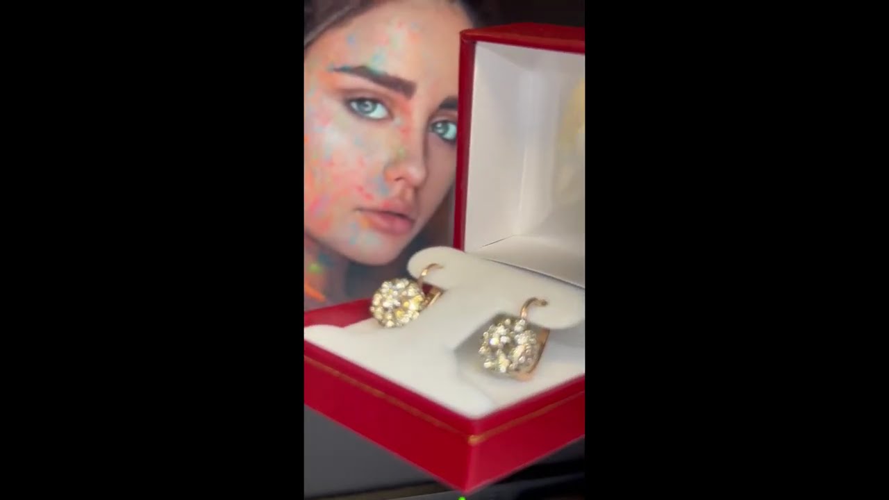 Lab Grown Diamond Russian Style Earrings in 14k #E1789