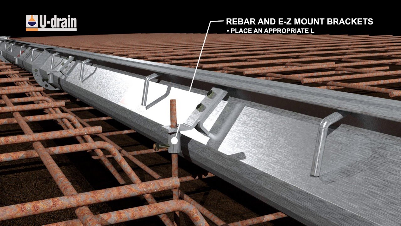 Commercial U drain™ Installation
