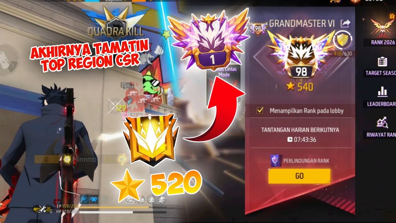 AKHIRNYA AKU MENAMATKAN TOP REGION CS RANK SEASON 34 MENGGUNAKAN BUNDLE MEGUMI