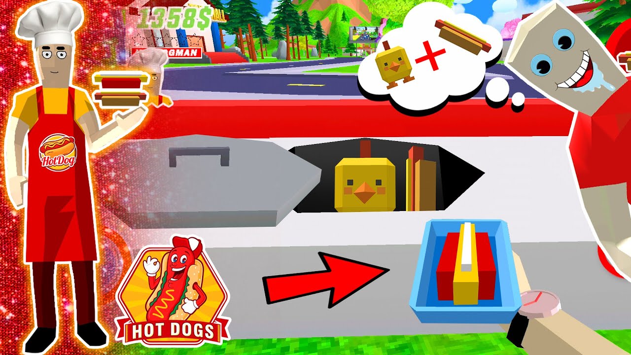 richie becomes a hotdog seller 🌭🌭 in dude theft wars
