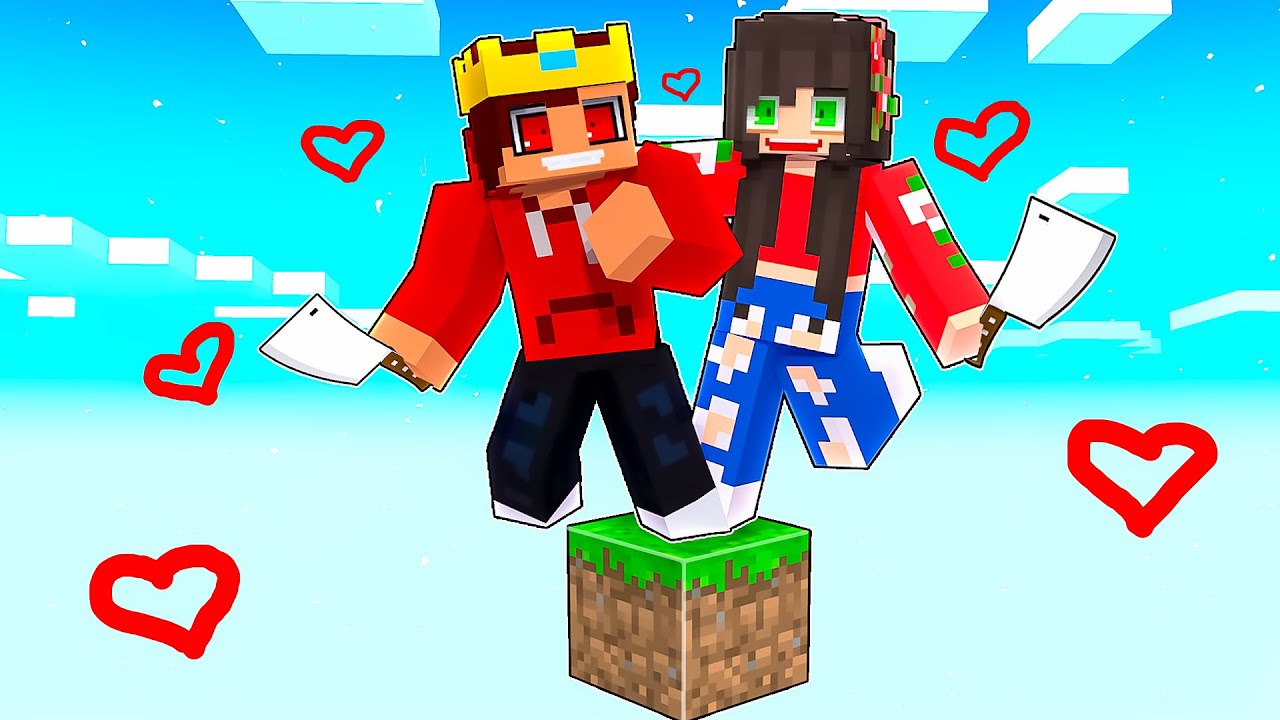 APENAS 1 BLOCO COM O CASAL YANDERE NO MINECRAFT