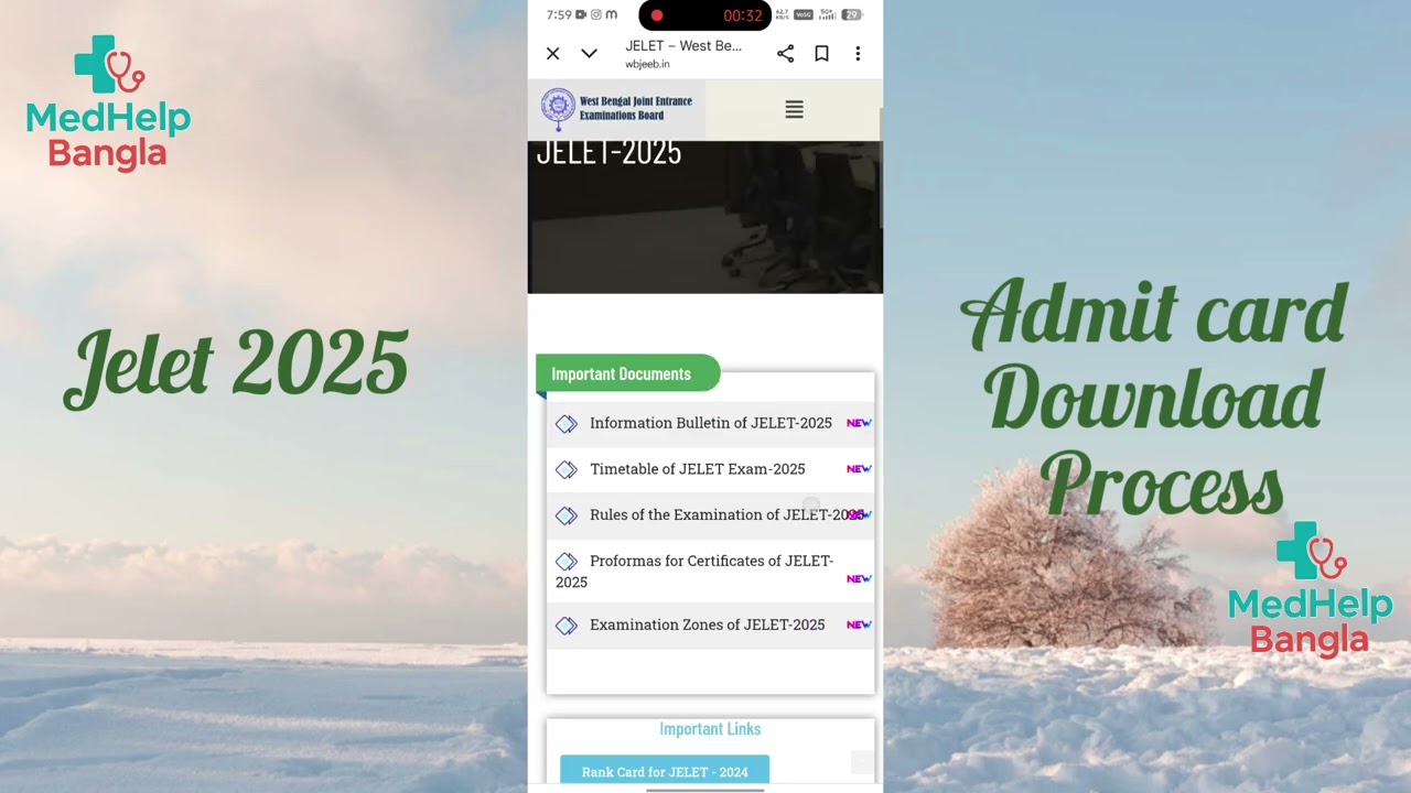 Jelet 2025 Admit card Download #jelet2025 