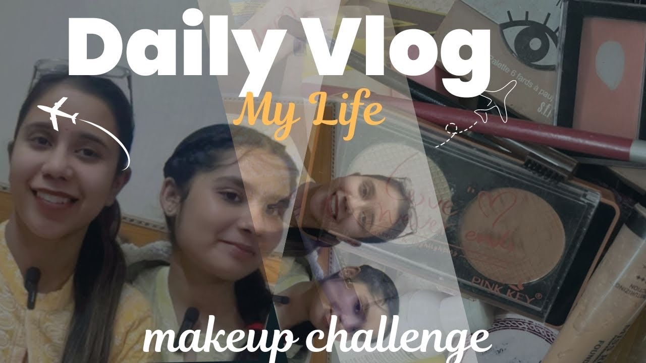 Makeup challenge in 5minutes without mirror🌸🩷 #minivlog #makebetterreels #makeupchallenge #viral