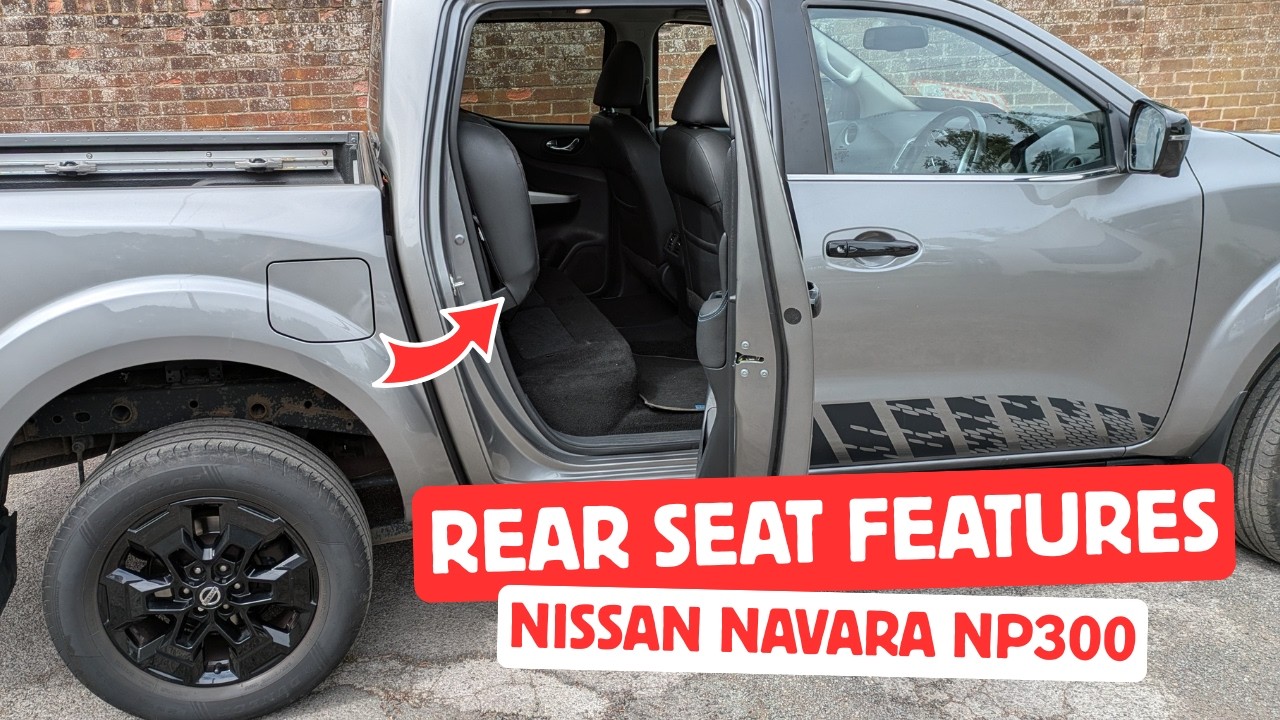 Складывающиеся задние сиденья пикапа Nissan Navara NP300 с двойной кабиной