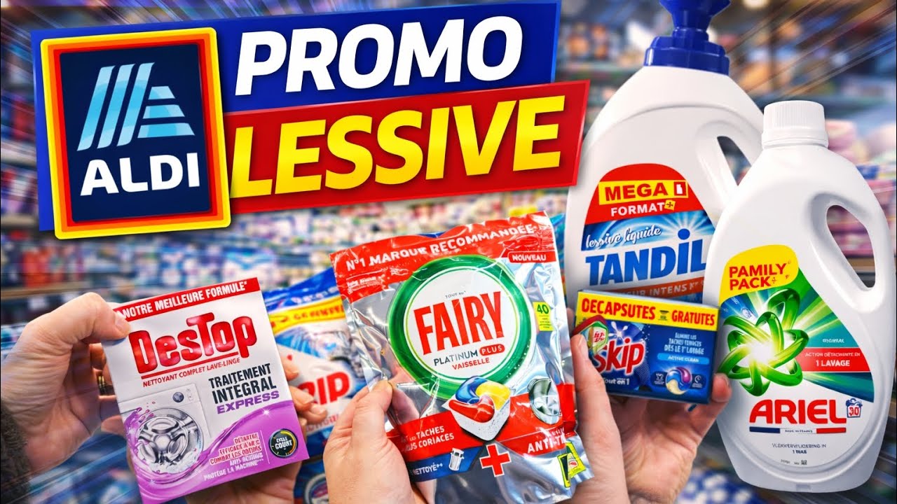 🛒MEILLEURS PROMO ALDI SUR LA LESSIVE & LITERIE CE 30 D&Eacute;CEMBRE ❄️