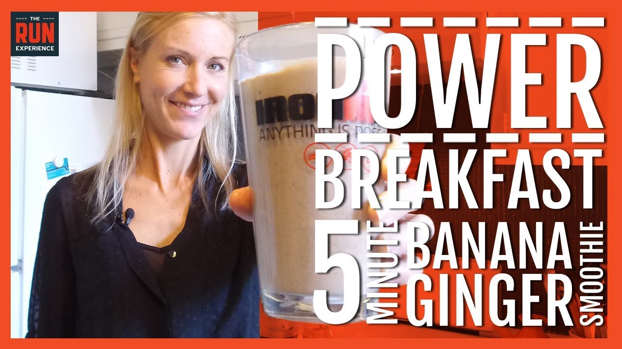 Power Breakfasts For Runners: Five Minute Banana Ginger Smoothie