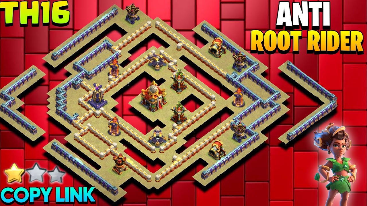 CHAMP 1 *CWL* BASE LINK ! ANTI ROOT RIDER TH16 BASE ! TH16 BEST WAR, LEGEND BASE WITH LINK