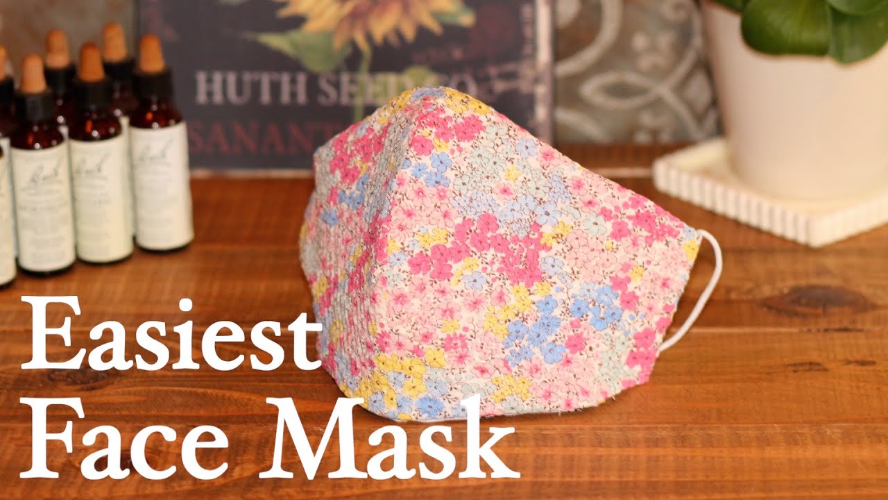 Quick and Easy Face Mask with Filter Pocket Tutorial For Women's