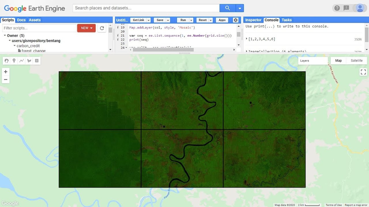 Google Earth Engine Tutorial: Split Image By Grid and Export to Google Drive