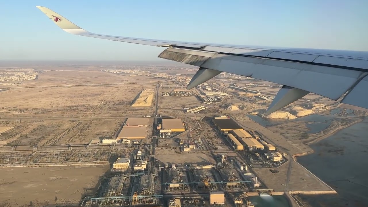 Qatar Airways Airbus A350-900 Landing at Doha Hamad Airport