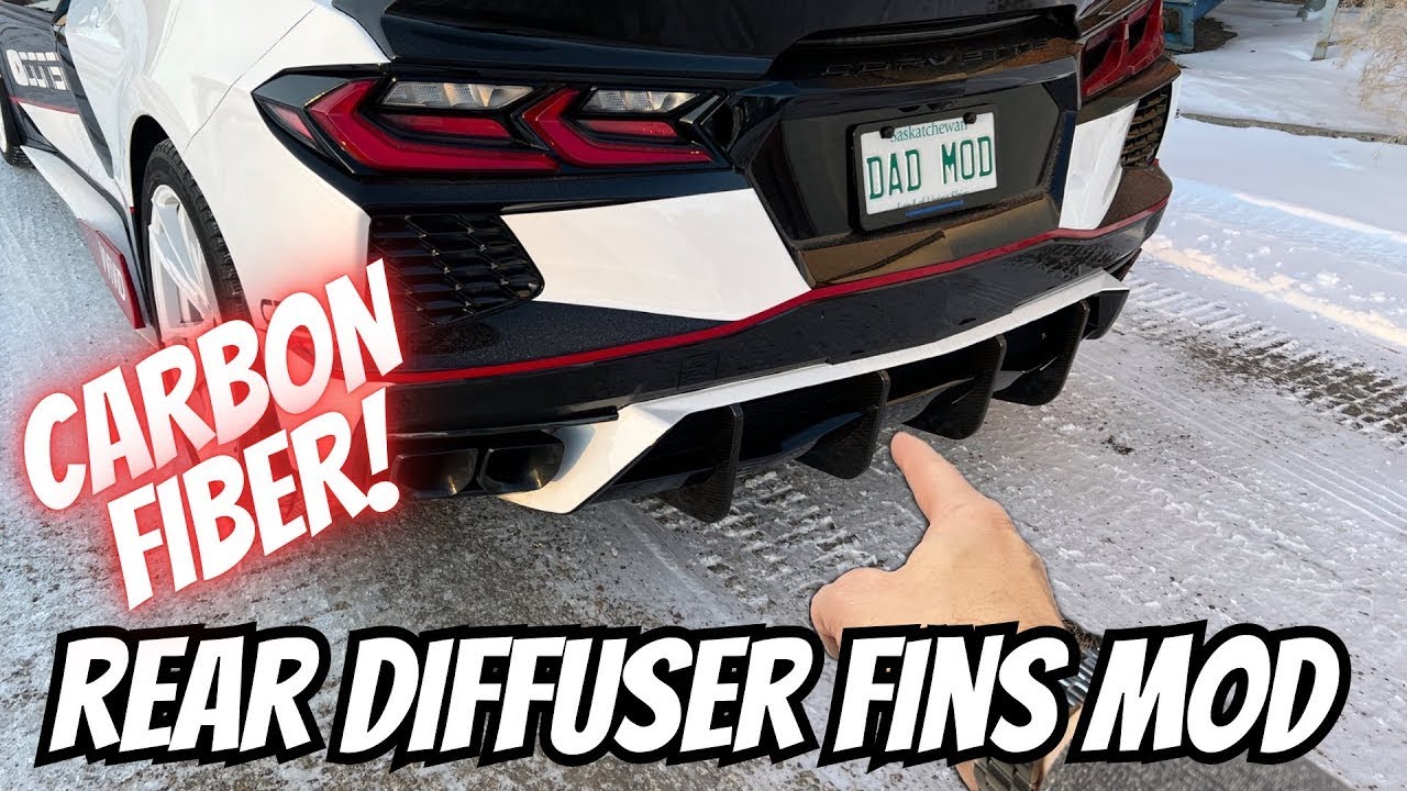 Corvette C8 Z51 Add-On Rear Lower Diffuser Fin Installation Extreme Online Store ft.  @Donslife