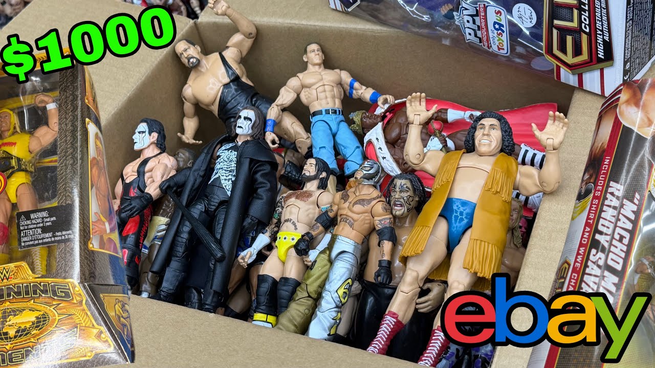 ОГРОМНАЯ коробка фигурок WWE за $1000 &mdash; распаковка! | 50+ фигурок | РЕДКИЕ