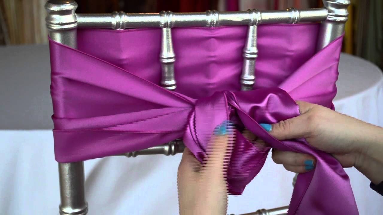 Square Knot Chair Tie Demonstration