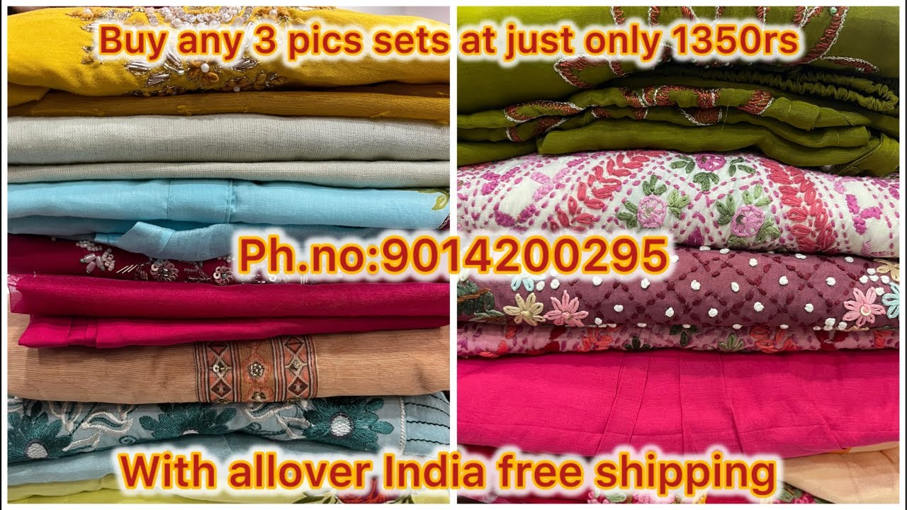 Buy any 3 pics sets at just only 1350rs with allover India free shipping ph.no:9014200295