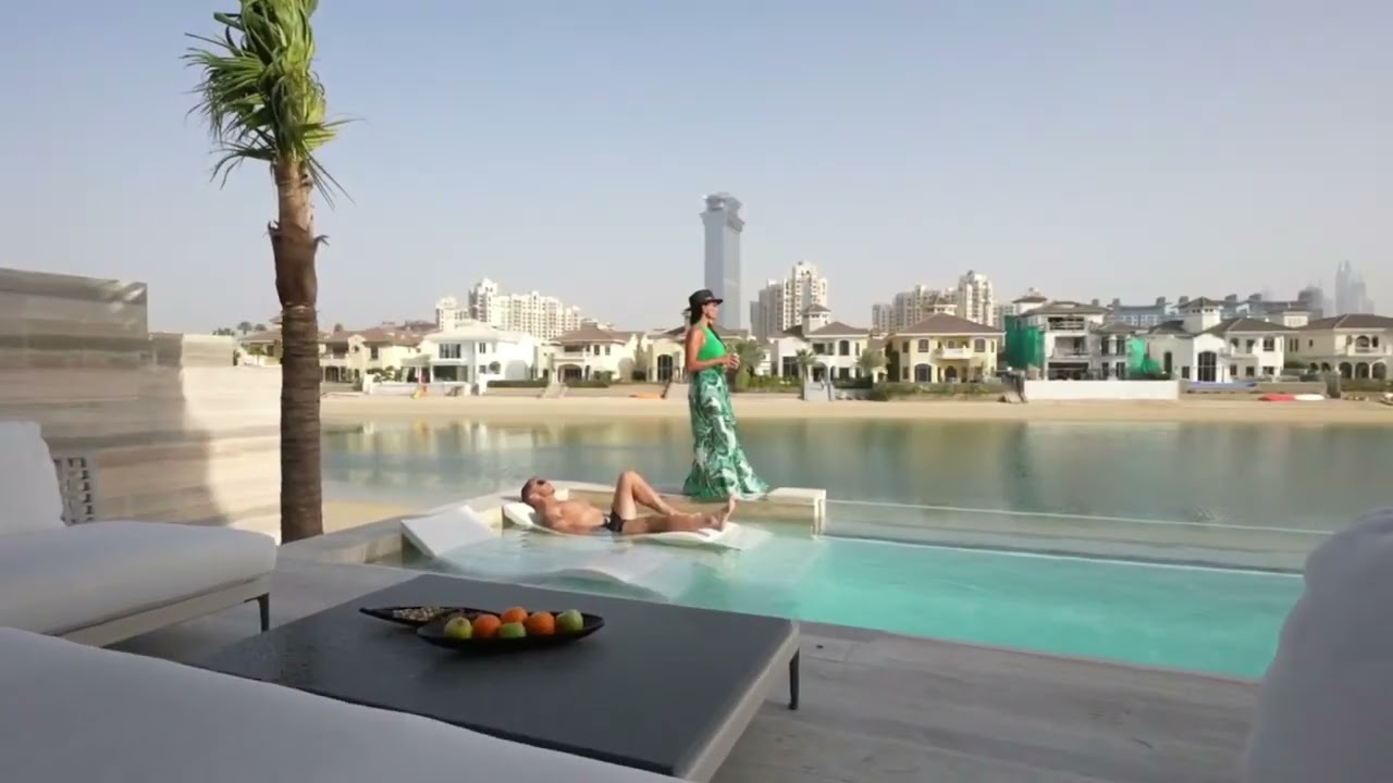 Modern style luxury koi pond in Dubai
