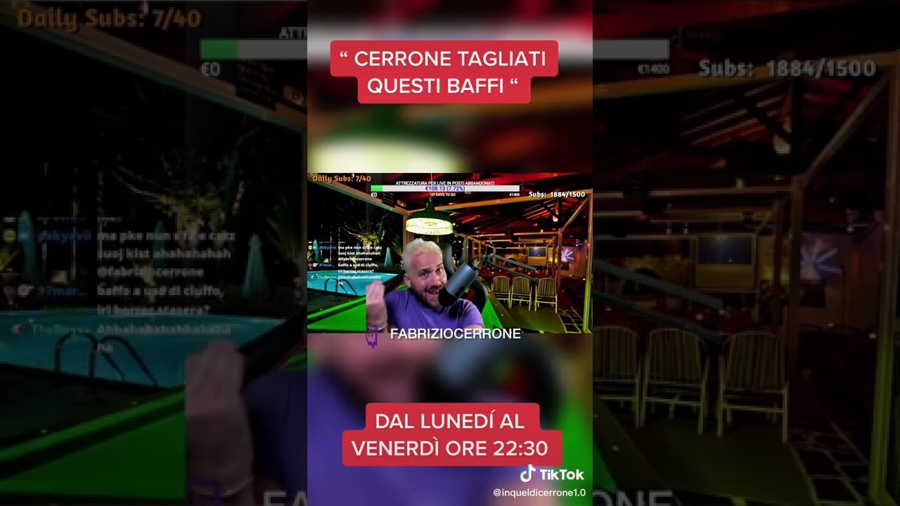 Fabrizio Cerrone Sclera Contro Un Fan Per I Baffi - #fabriziocerroneclip #shorts #napoli
