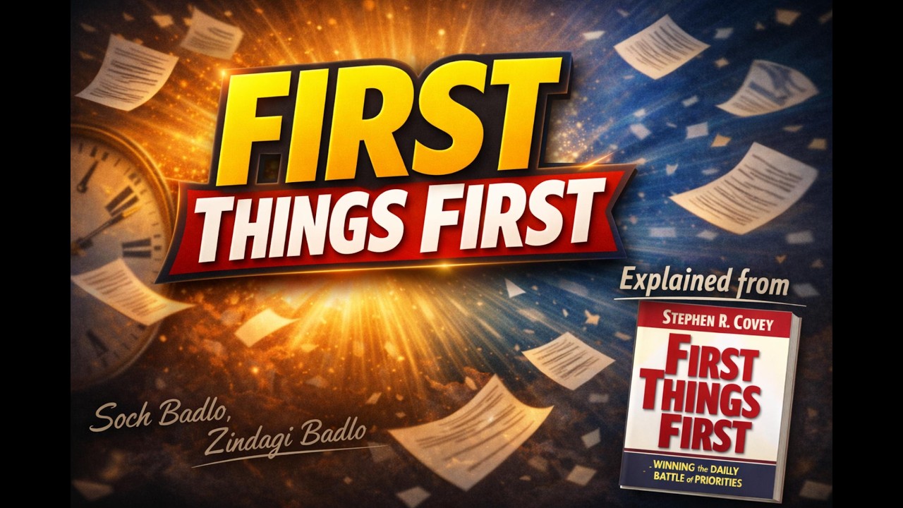 ⏳ Stop Managing Time, Start Managing Life | First Things First