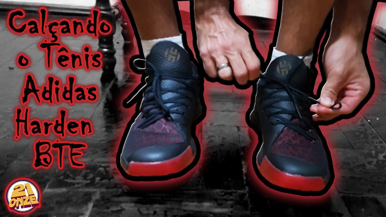 Calçando o tênis ADIDAS HARDEN BTE (ADIDAS BTE on feet) | Canal 21onze