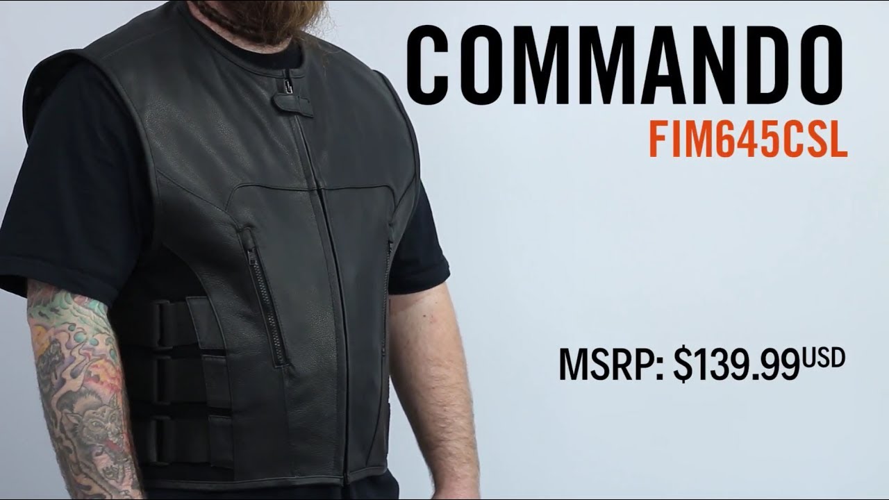 First Mfg Co - Commando Leather Motorcycle Vest