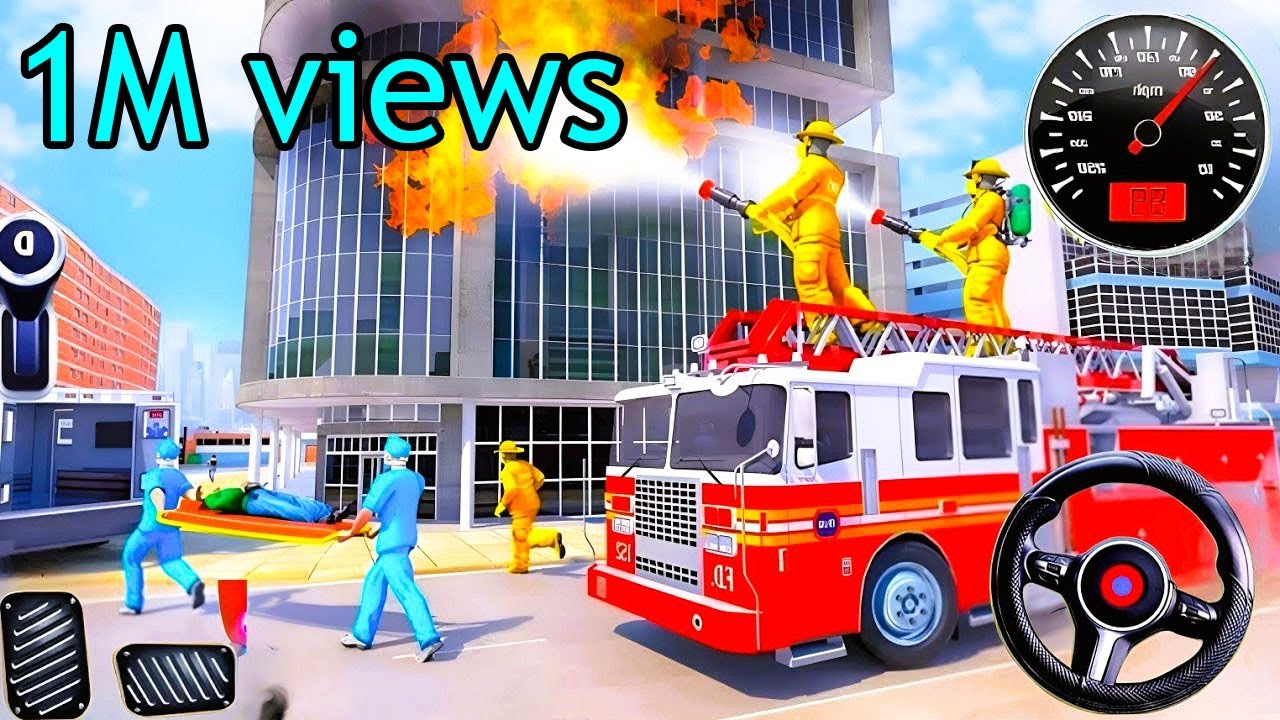 🚒🔥 Firefighter Truck Rescue 3D Simulator Games - Real Fire Truck simulator For Android Gameplay