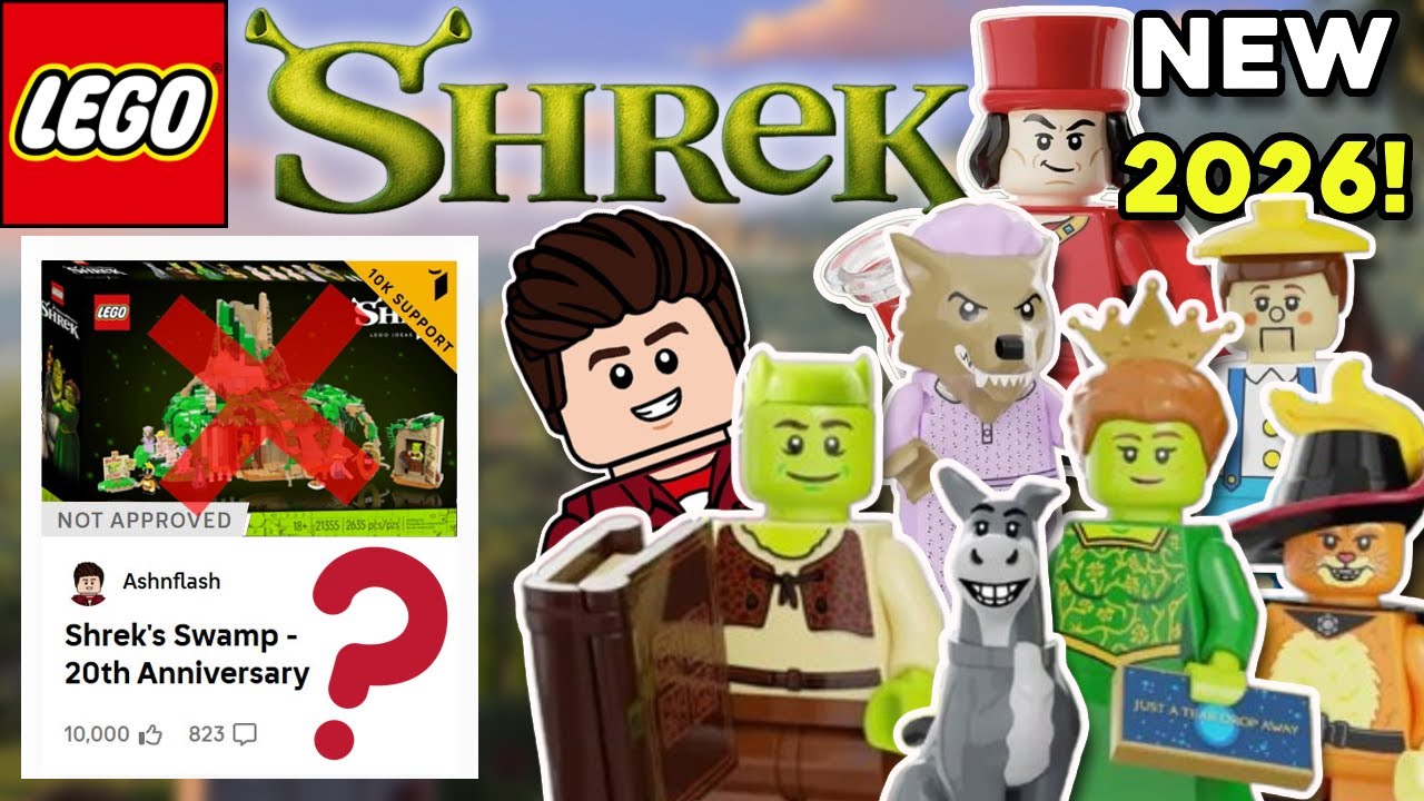 Отклонённые идеи превратятся в серию минифигурок? — Слухи о LEGO Shrek 2026 (минифигурки, наборы ...