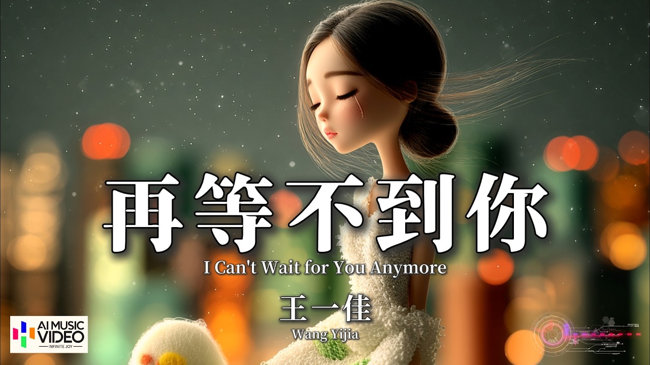 【高清MV】王一佳 - 再等不到你【Pinyin + Eng Sub | AI音樂視頻 | 繁體拼音英文動態字幕】Wang Yi Jia