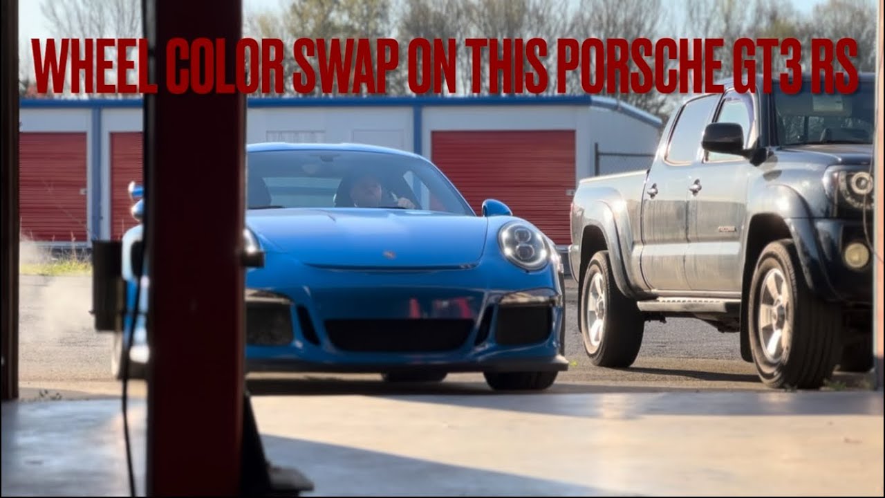 Wheel color swap on this Porsche GT3 RS!