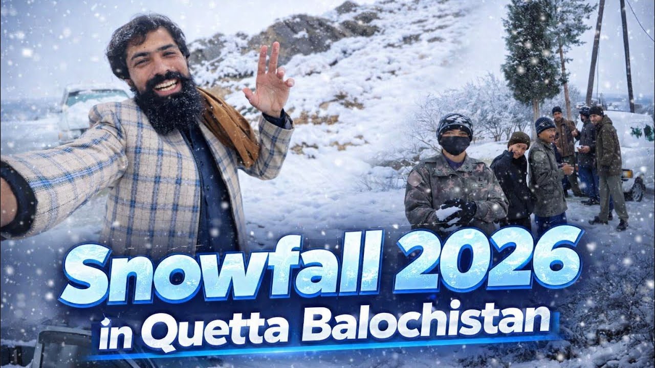 Quetta Snowfall 2026 ||2 Feet Heavy Snowfall Caught on Camera