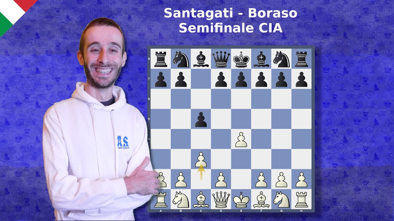Siciliana - Variante Alapin - Mediogioco senza donne - Santagati vs Boraso Semifinale CIA