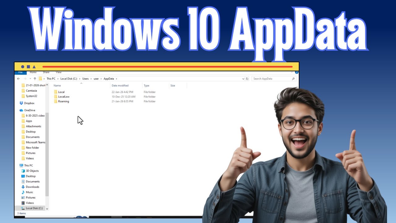 Как открыть папку Appdata в Windows 10 | Доступ к скрытым папкам (2026)