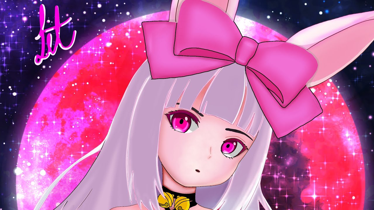 Night Fall 🌕 #vtuberart #anime #artist #artwork #envtubers #sprinklesvtuber #aisprinklesonarabbit