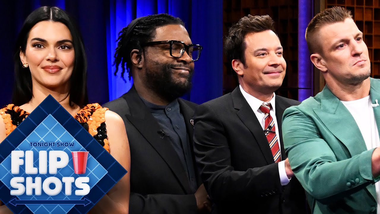 Flip Shots with Kendall Jenner and Rob Gronkowski | The Tonight Show Starring Jimmy Fallon