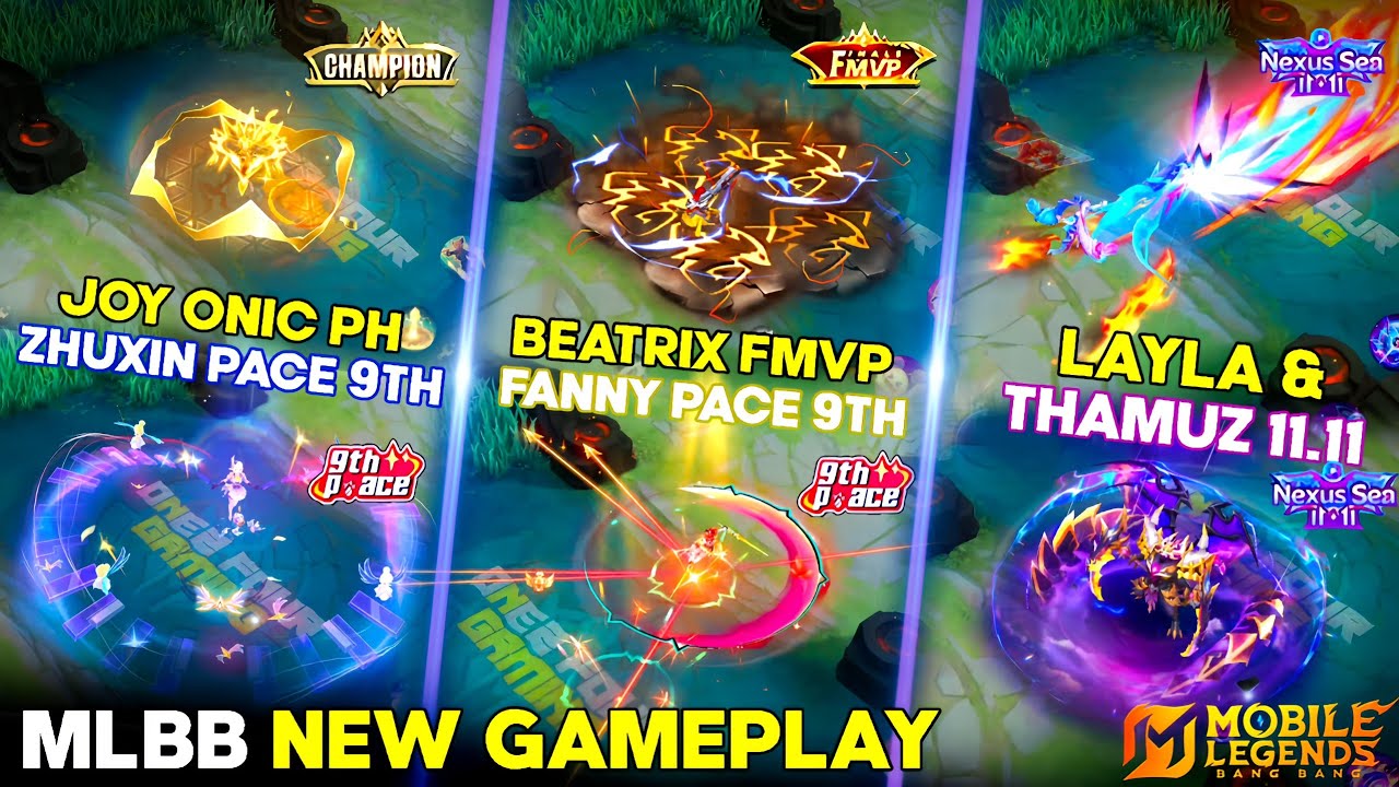 7 NEW SKIN GAMEPLAY | THAMUZ LAYLA 11.11 | BEATRIX FMVP | JOY CHAMPION | 9TH ANNIVERSARY SKIN | MLBB