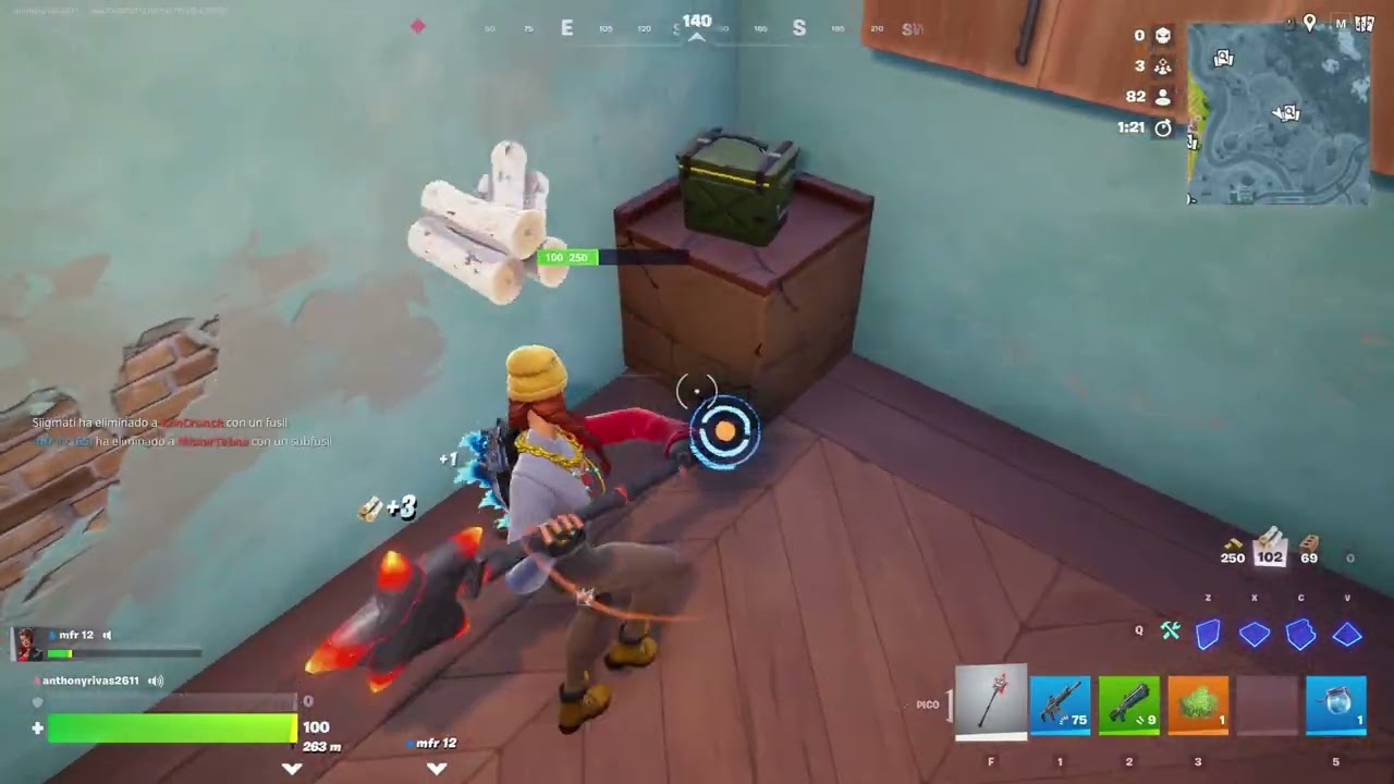 Jugando FORTNITE con mi amigo.