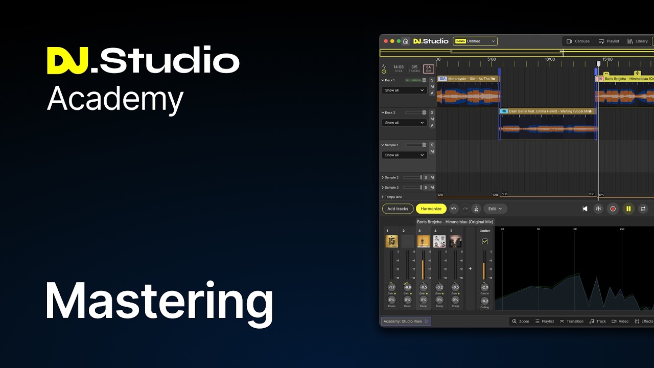Мастеринг DJ-микса в DJ Studio | Автогейн, лимитер и настройки экспорта