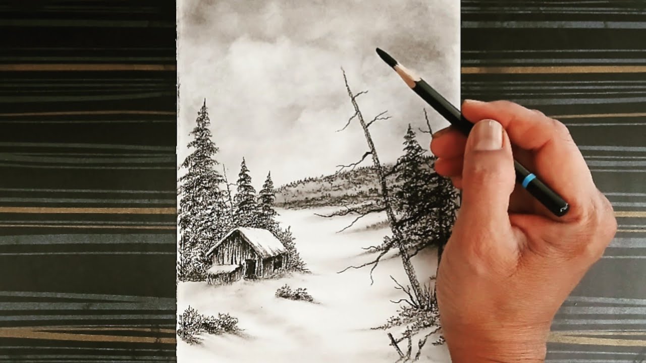 GP Like is live / bob ross's paintings drawing by pencil/#live/#Sunday.