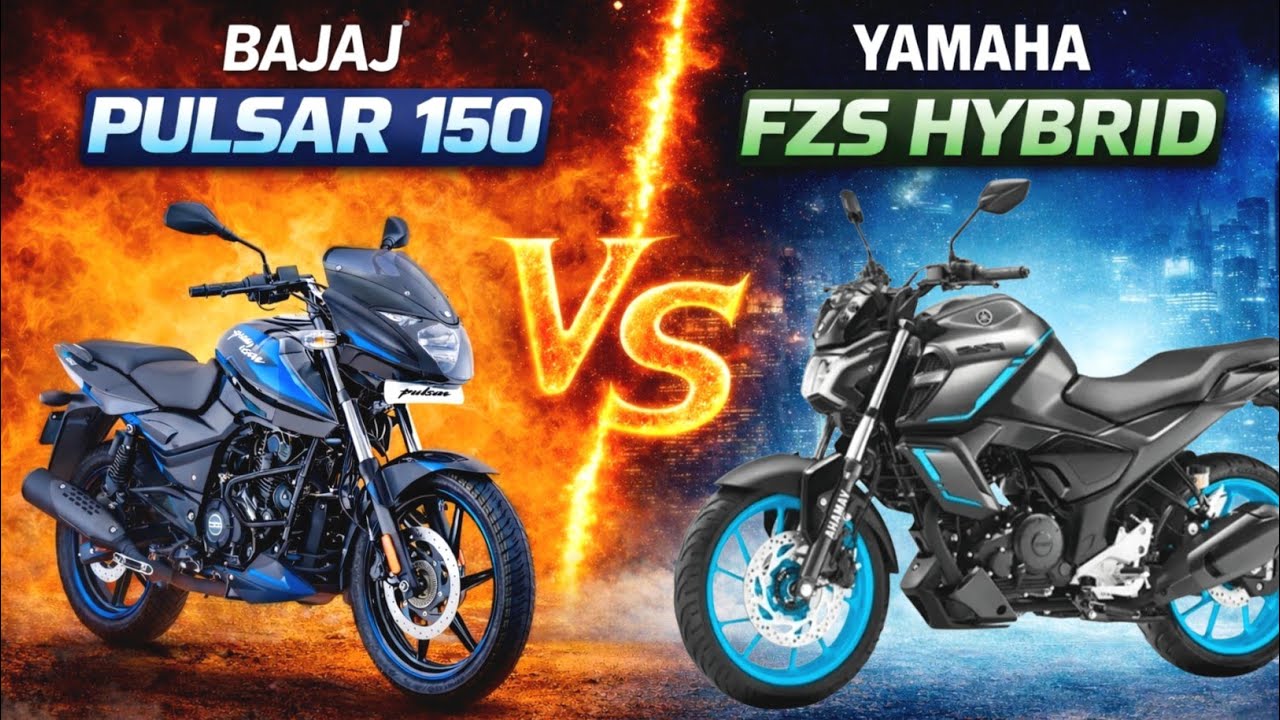 Bajaj Pulsar 150 vs Yamaha FZS Hybrid Model - Comparison 