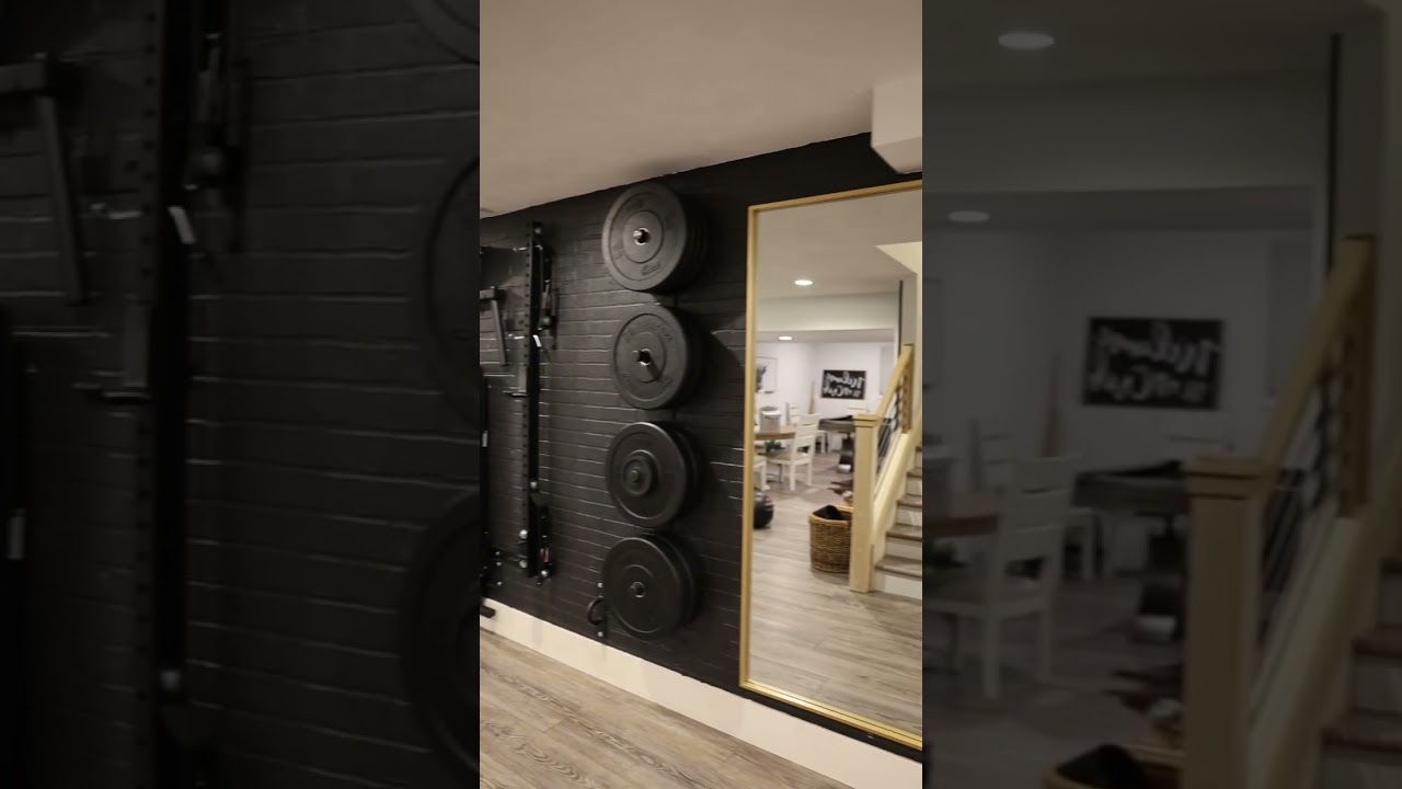 Dream Gym! Accent wall like you&rsquo;ve never seen! DIY home gym.  Gym at Home. PRX Performance