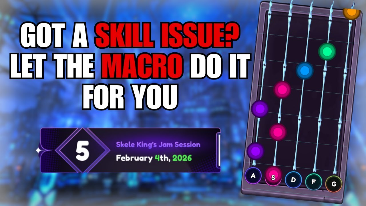 How To Macro The New Skele King's Jam Session Event for free 255 REROLLS! (Anime Vanguards)