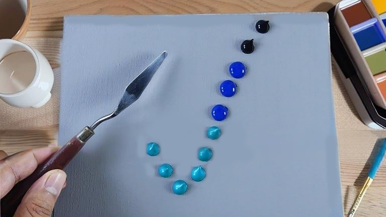 Süßes Winterhäuschen | Entspannende Acrylmalerei | See and Do De 188