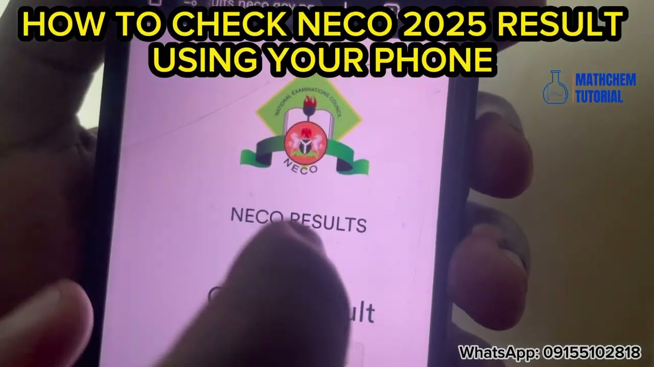 How to Check NECO 2025 Result using your mobile phone| NECO Result Portal Step by Step Guide