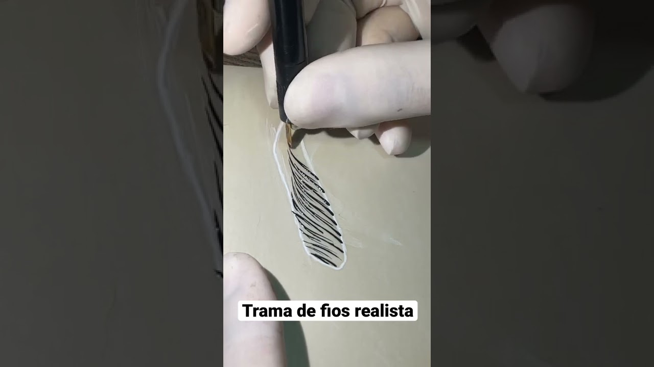 Trama de fios realista microblading