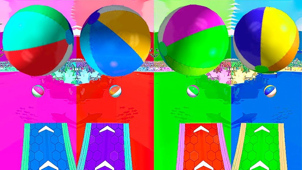 Going Balls Reverse - 4 Beach Ball Colored Race | Gameplay Update &  Insane Levels