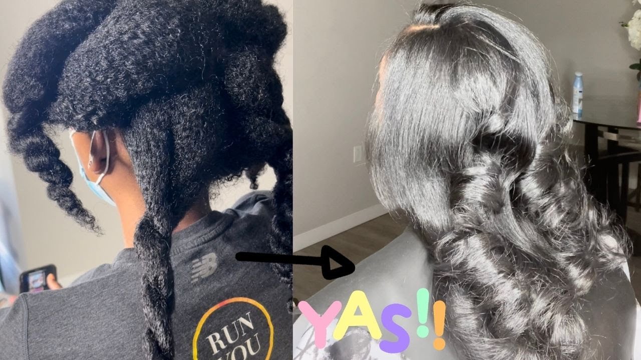 SILK PRESS ON 4B/4C HIGH POROSITY HAIR | KINKY HAIR
