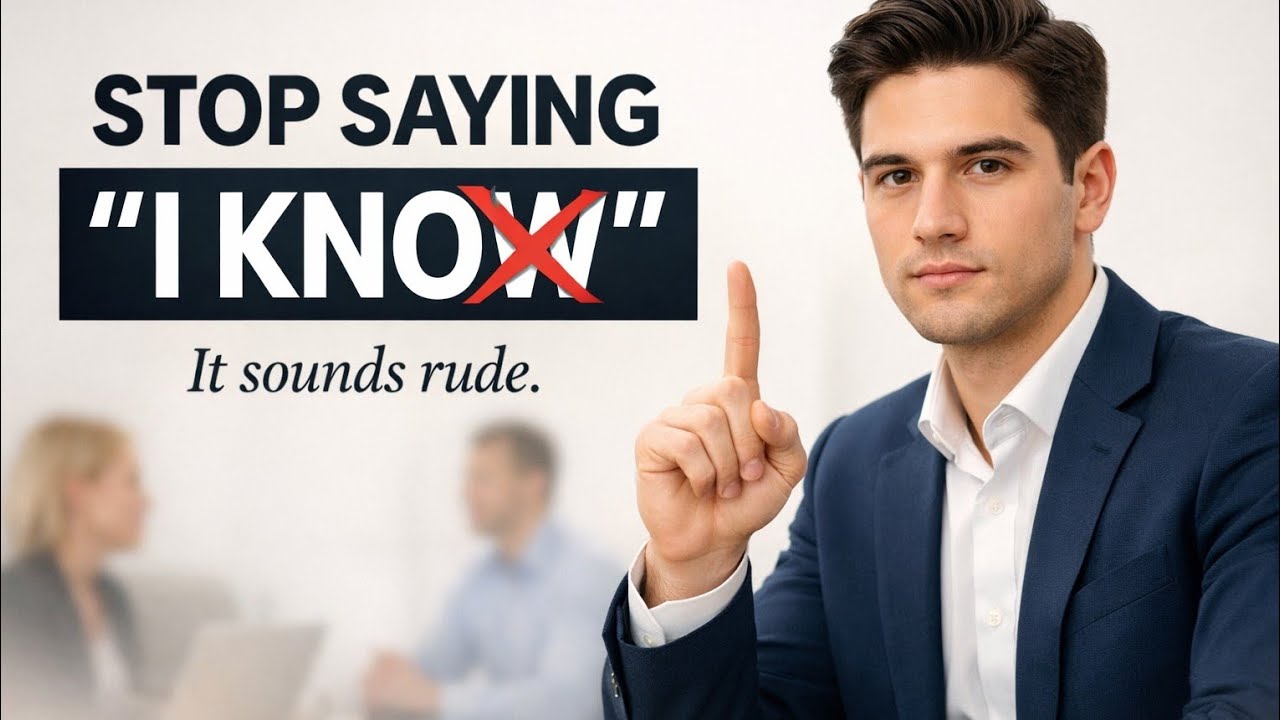 STOP Saying &ldquo;I Know&rdquo;  | This Sounds Rude in English 
