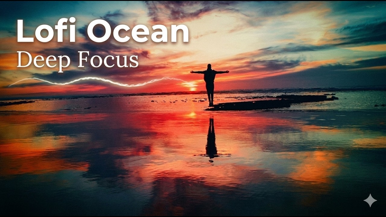 2 Hour Deep Focus - Ocean Lofi Waves 🌊