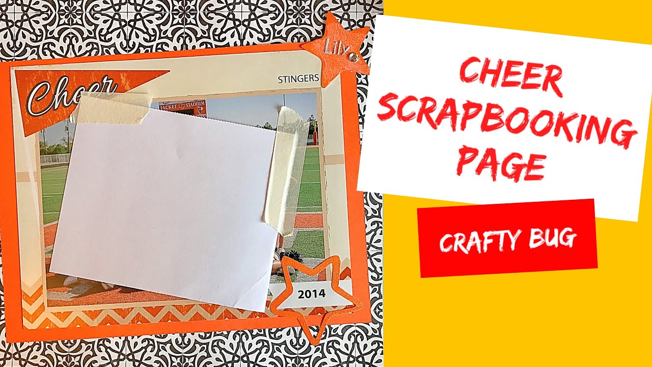 CHEER SCRAPBOOKING PAGE; 12x12 SCRAPBOOK; simple how to scrapbook; easy scrapbooking process