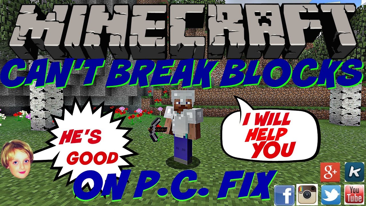 Minecraft: Can't break blocks on P.C.version fix tutorial - The Barkers