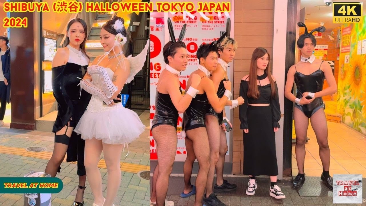 4k hdr japan travel 2024 | Halloween in Shibuya (渋谷)  Tokyo Japan |  Relaxing Natural City ambience